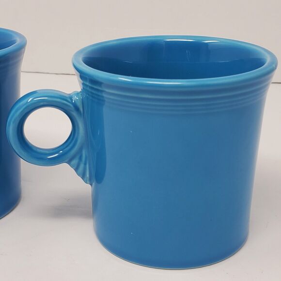 FIESTAWARE Homer Laughlin Classic Ring handle 10.5 Oz Cup Blue Set of 2 - Picture 2 of 11